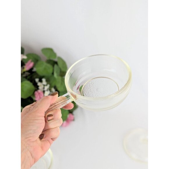 Set of 2 Datom Clear Glass Casseroles with Lids AS IS Single-Serve MCM Bakeware - Picture 5 of 8